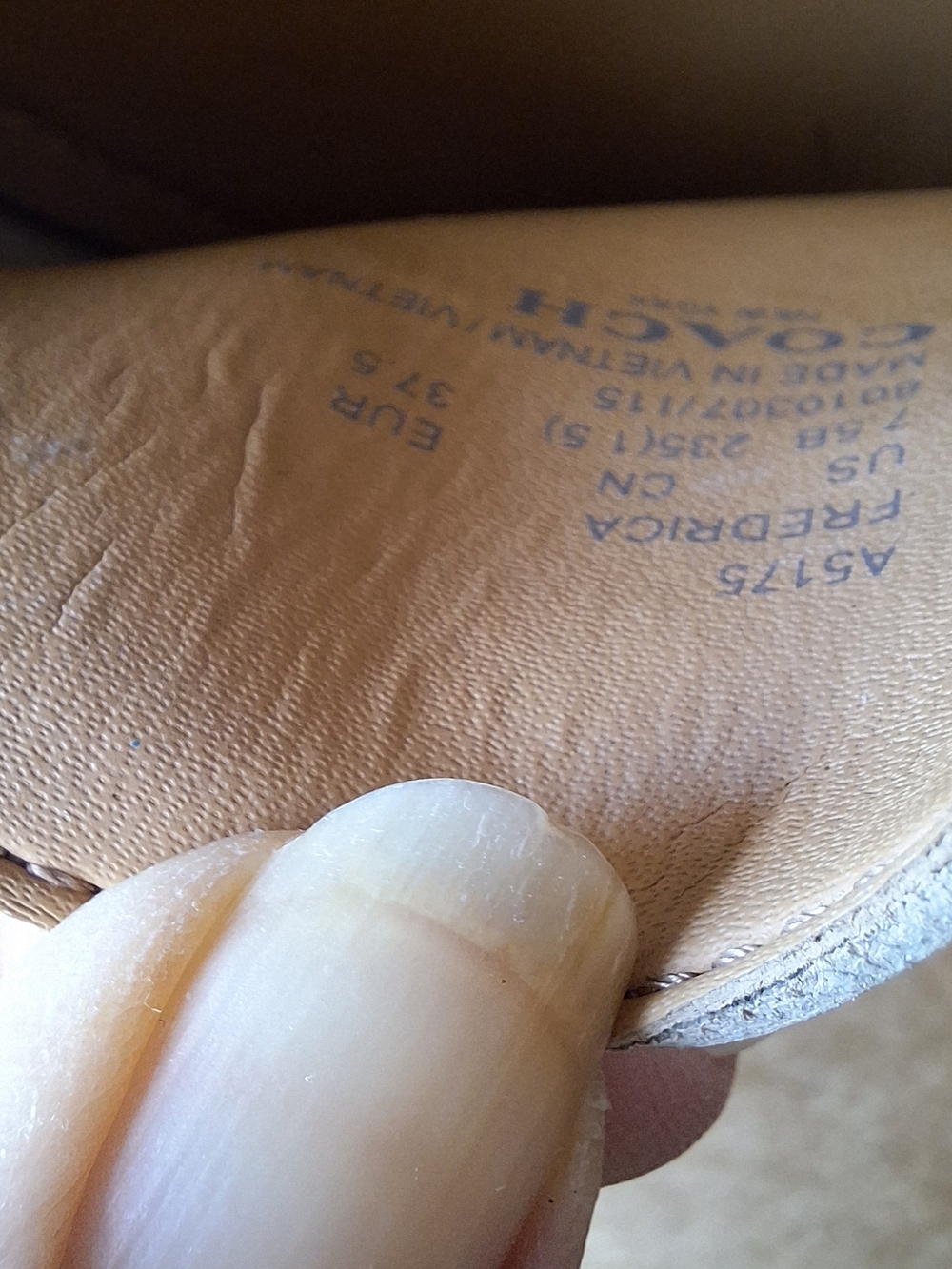 Coach Cream Pebbled Leather Loafers - Picture 14 of 14